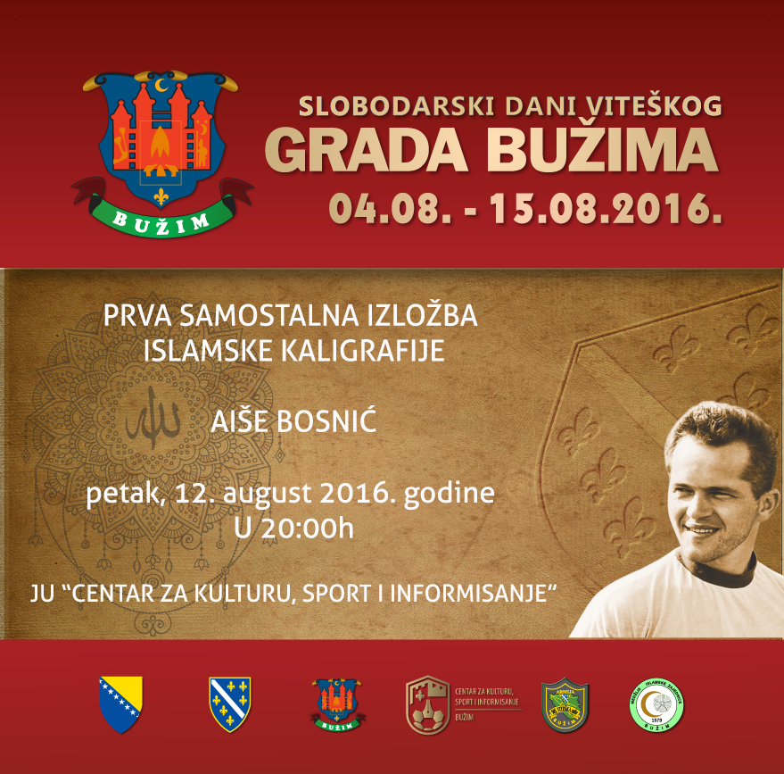POZIV NA IZLOŽBU ISLAMSKE KALIGRAFIJE AUTORICE AIŠE BOSNIĆ