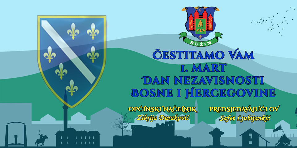 ČESTITKA POVODOM 1. MARTA-DANA NEZAVISNOSTI BIH