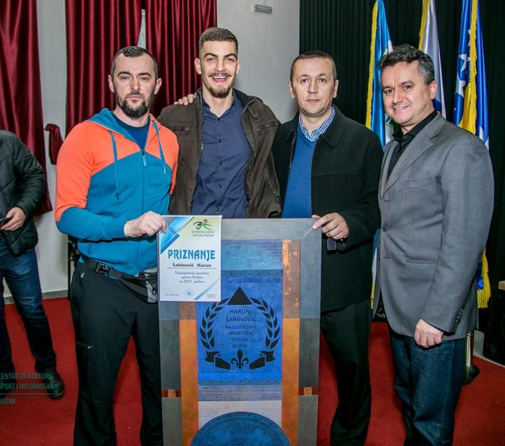 TREĆU GODINU ZA REDOM HARUN ŠAHINOVIĆ PROGLAŠEN ZA NAJBOLJEG SPORTISTU OPĆINE BUŽIM
