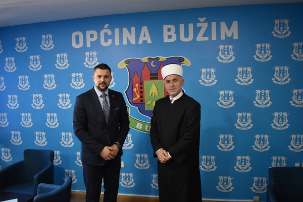 MUFTIJA KUDIĆ POSJETIO OPĆINU BUŽIM I NAČELNIKA MERSUDINA NANIĆA