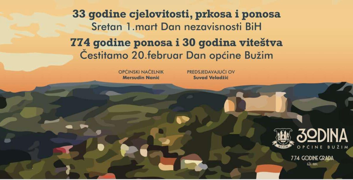 ČESTITKA POVODOM TRIDESETOG ROĐENDANA OPĆINE BUŽIM